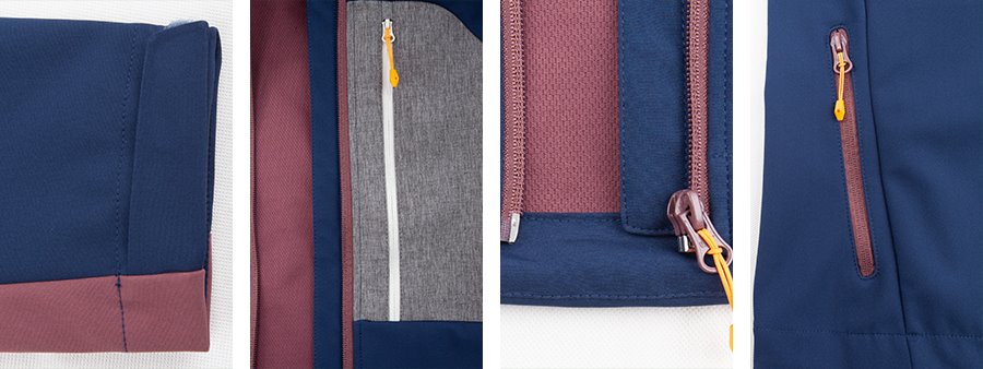 womens softshell detail